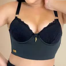 Sutiã reforçado sustentação soutien renda push up