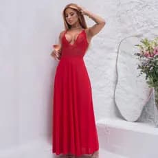 Camisola Longa Renda Feminina Sensual Confortável Elegante