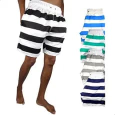 Short Tactel Listrado Masculino Bermuda Mauricinho Moda Praia Verão Masculina Grosso