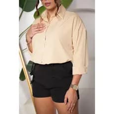 Camisa Social Feminina Com Botão Manga Longa Tendências Moda 2025 Alfaiataria Premium Luxo