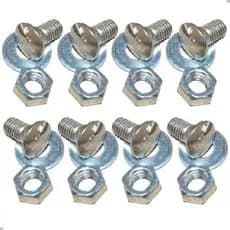 Kit Parafuso Cromado P/ 2 Parachoque Fusca 80/87 8pcs Porca