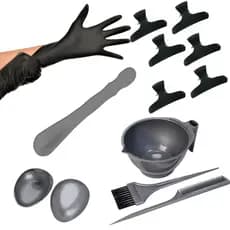 Kit Tintura Coloração Piranha Pincel Pente Tigela e Luvas