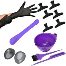 Kit Tintura Coloração Piranha Pincel Pente Luvas e Tigela