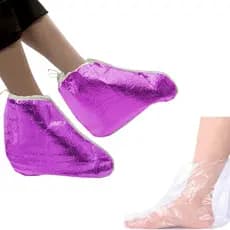 Kit Bota Térmica Metalizada e Botinha Descartável 100Und Spa dos Pés Calos e Rachaduras