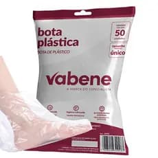 Botinha Plástica Descartável para Spa dos Pés Vabene 50 Und