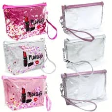Necessaire Feminina Transparente para objetos pessoais