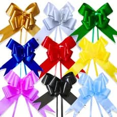 Kit 100 peças Laço Fácil Liso Pronto Tamanho 30mm x 46cm Várias cores Ideal para embalar presentes