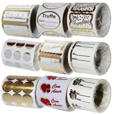 Rolo com 100 Etiquetas Para Presente Tema De: Para: