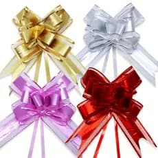 Laço Fácil de Organza com Poliester 50mmx74cm  Pacote com 50 Unidades Lindos Laços