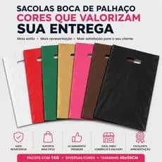 Sacola Plástica Boca de Palhaço 30x40 cm – Pacote com 1 kilo