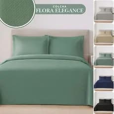 Kit Colcha Cobre Leito Super King Lisa 2,80x3,00 3 Peças Elegance Habitat