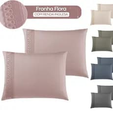 Kit 2 Fronhas 50 X 70 Com Renda Toque Acetinado Super Macio Lançamento Habitat