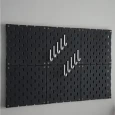 Painel Organizador Pegboard tipo SKADIS 60x40cm + Ganchos | Escolha a cor | Design Premium