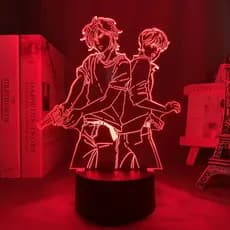 Banana Peixe Led Night Light Anime Para Decoração Do Quarto Criança 2 Toalha De Mesa Crianças Presente De Aniversário Manga Gadget Luminária acrílico led 3d abajur