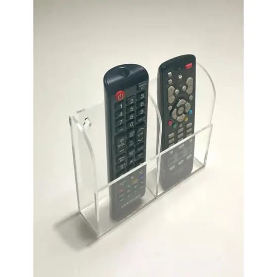 Suporte Porta Controle Remoto De Parede E Mesa Duplo