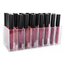 Organizador de Gloss, Batons e Pincéis – Acrílico Transparente, Sofisticado e Funcional