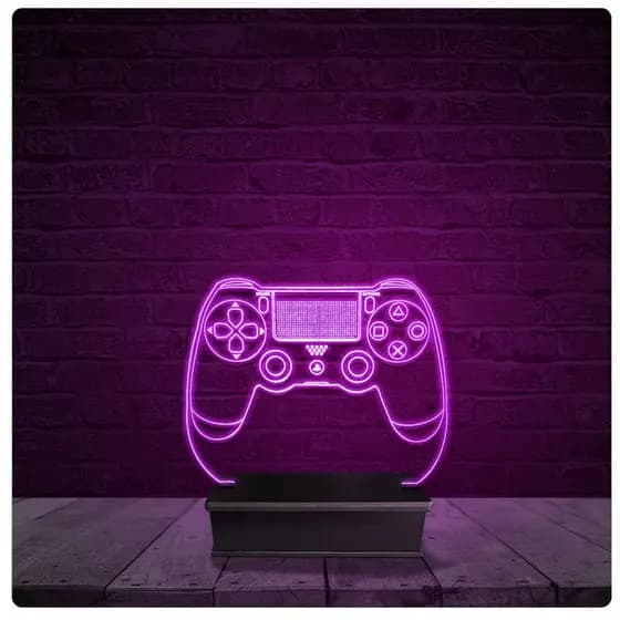 Luminária e Abajur Acrílico Led - Controle ps4 playstation