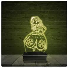 Led Luminária Acrílico Abajur - Boneca Infantil Princesa
