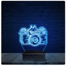 Luminária Led Acrilico Abajur - Câmera Fotografia Fotógrafo