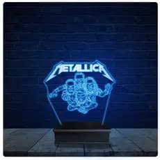 Luminária Led Acrilico Abajur - Metallica Banda Rock 10