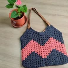 LINDA BOLSA DE CROCHÊ / COM FECHAMENTO