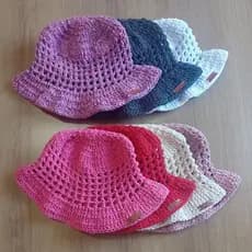 Chapéu de Crochê/ Bucket Hat de Crochê / Praia / Verão/Várias Cores.