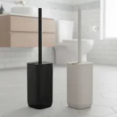 Escova Sanitária de Piso Parede OU Linha Aura com Tampa e Fixação Adesiva Higienização de Banheiro