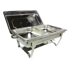 Rechaud Inox 9 Litros Panela Banho Maria Restaurante Buffet Servir 1/1, 1/2 ou 1/3