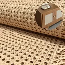 Palhinha Indiana Sextavada Tela Natural Rattan 1 e 2mx50cm Bege Sintética Vários Tamanhos Marcenaria