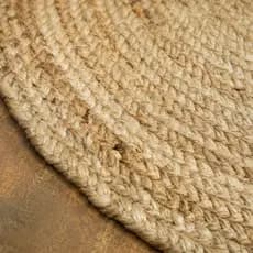 Tapete de Juta Trançado Redondo Vários Tamanhos Marrom Decoração Luxo Natural Confortável