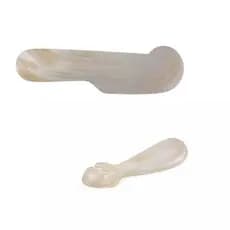 Mini Espátula de Madrepérola Caviar Geleia Manteiga Anti Oxidação Branca Decorativa Talher Luxo
