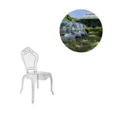 Kit 10 a 50 Cadeira de Jantar Transparente Acrílico Princess Eventos Casamento Festas