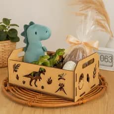 Jogo 12 Caixinhas MDF Cru Dinossauro para Lembrancinha Personalizar Festa Infantil M11