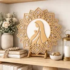 Quadro Mandala Virgem Maria MDF Cru 30cm Decoração Espiritual - M200