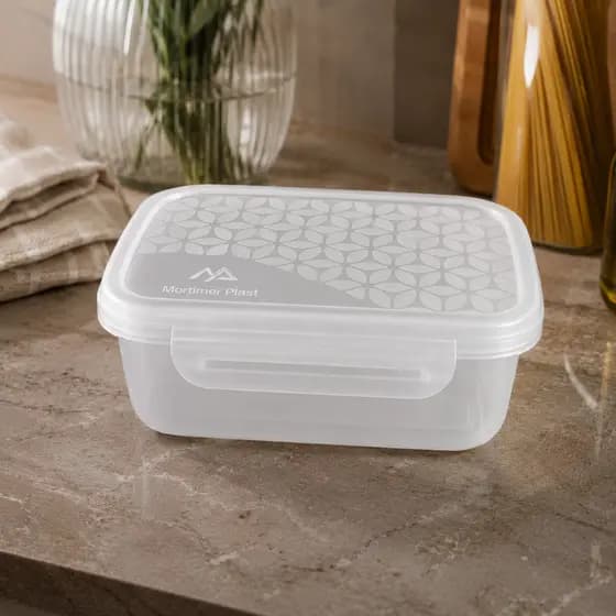 Jogo 6 Potes 800ml Transparente Com Tampa Decorada E Fechamento Seguro Para Alimentos E Mantimentos