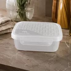 Jogo 6 Potes 800ml Transparente Com Tampa Decorada E Fechamento Seguro Para Alimentos E Mantimentos
