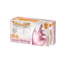 Luva Nitrílica Rosa Sem Pó Talge – 100 unidades