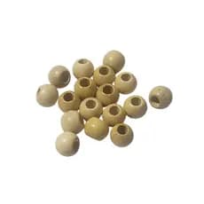 Bolinha de Madeira Natural Conta Artesanato Olho 10 mm