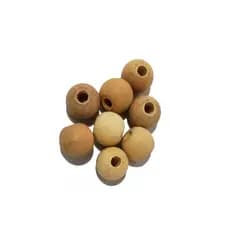 Bolinha de Madeira Natural Conta Artesanato Olho 22 mm