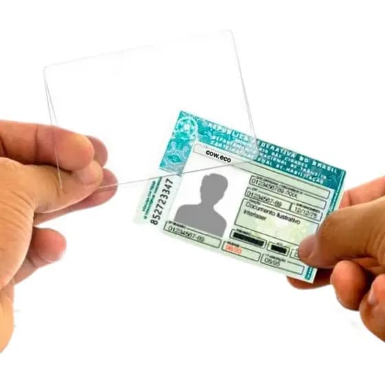 Capa Porta CNH/RG Acrílica PETg Carteira de Habilitação Proteção para documentos CIN 2026