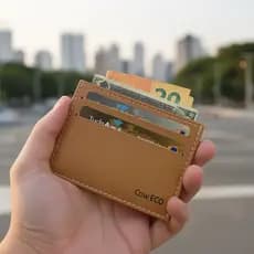 Porta Cartão PERSONALIZADO Slim Couro CNH Logo Nome Iniciais Gravação Laser
