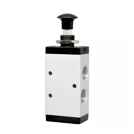Valvula Pneumática Model. 3R210-08 Botão Trava 3/2 Vias Rosca 1/4