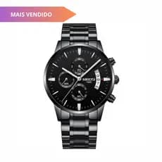 Relógios Masculinos Nibosi 2309 Dourado Preto Prata Aço Inox Cronógrafo Funcional-Cores de Qualidade
