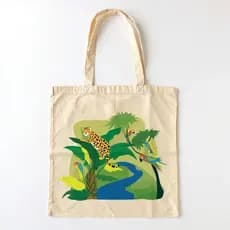 Ecobag Sacola Ecológica De Algodão Cru Estampa Fauna E Flora