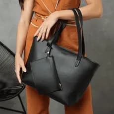 Bolsa Feminina Sacola Shopping De Ombro Grande com Necessaire Faculdade Trabalho