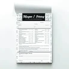 Ficha Anamnese Tatuagem Piercing Tattoo Bloco 50 Folhas