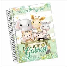 Caderneta Vacinação Safari Menino Personalizada