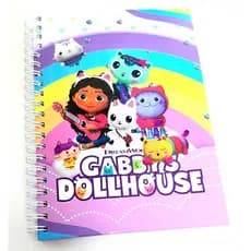 caderno universitário personagem 1 matéria capa dura- encadernação wire-o / pronta entrega