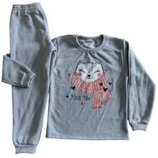 Conjunto Moletom Peluciado Menina Feminino 1 ao 8 Anos Inverno Quentinho