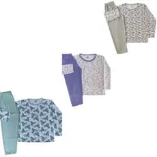 kit  3 Conjuntos de Pijama Inverno  Infantil Meninos Masculino menina feminino tamanho 4 ao 16
